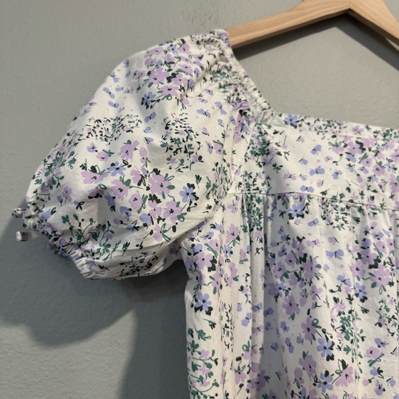 Crewcuts Floral Girls Dress Short Sleeve Cottagecore Peasant 10 - Picture 3 of 7